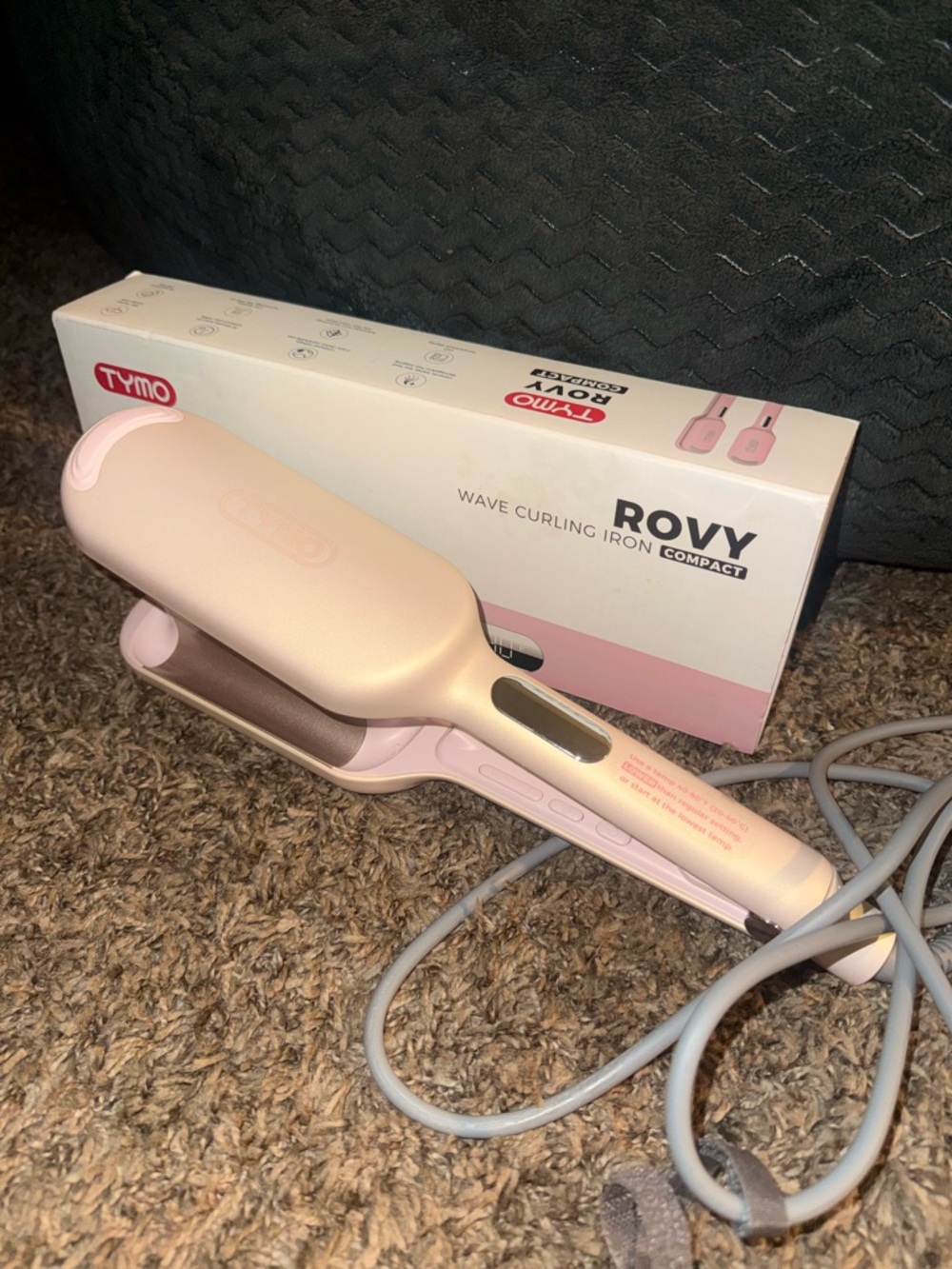 Tymo Rovy Compact Wave Curling Iron - Blush Pink